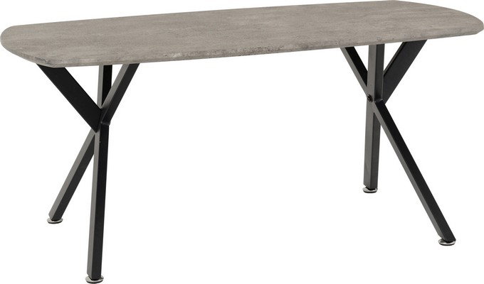 Athens Oval Coffee Table With Concrete Finish - Click Image to Close